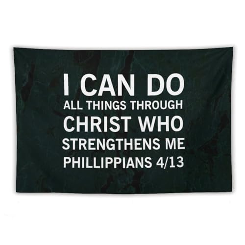 Tapiz de pared cristiano Yelolyio de 60 x 90 cm ideal para regalo motivacional
