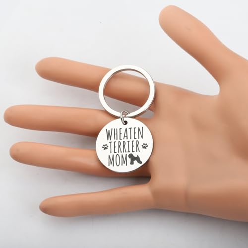 Image of CENWA Wheaten Terrier Lovers Gifts Wheaten Terrier Mom Keychain Wheaten Veterinary Mom Gift