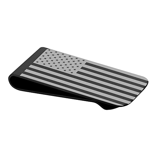 Money Clip for Cash Money Holder Men Women Minimalist Wallet Stainless Steel USA American Flag