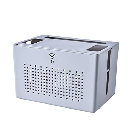 Boîte de rangement de routeur double couche avec gestion thermique des câbles