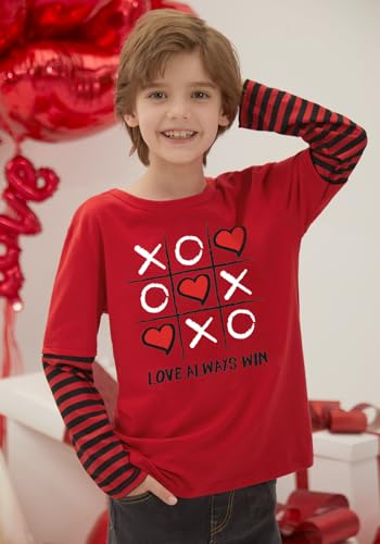 Image of BesserBay Valentines Day Unisex Kids Long Sleeve Top 2-14 Years