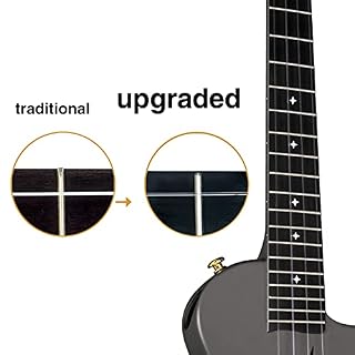Enya Ukulélé ténor 66 cm en fibre de carbone Acousticplus avec pan coupé Ukulélé de voyage pour adulte avec kit de… - Les Beatles, Paul McCartney, John Lennon, RIngo Starr, George Harrison Enya Ukulélé ténor 66 cm en fibre de carbone Acousticplus avec pan coupé Ukulélé de voyage pour adulte avec kit de… – Image 3