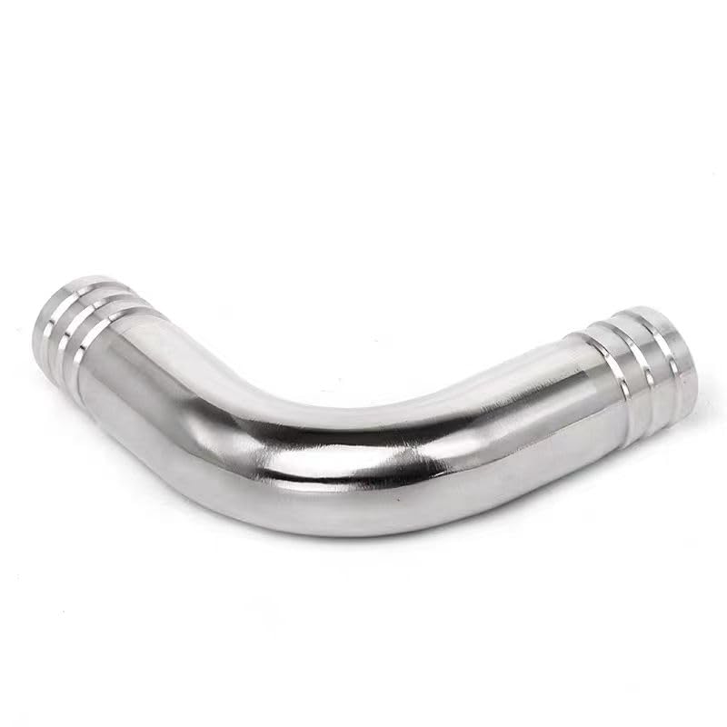 Codos de acero inoxidable, Accesorio de tubería codo sanitario 90 grados acero inoxidable 304 con púas 19/25/32/38/45/51/57/63/76/89 mm diámetro interior, 1 unidad(108mm)
