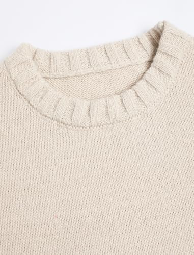 Image of ZAFUL Crew Neck Casual Knit Sweater for Women Cozy Long Sleeves Ribbed Knit Pullover Sweaters Jumper