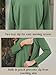 Ecavus Women's Oversized Nursing Shirts with Hidden Zipper Long Sleeve Breastfeeding Shirts Side Split Maternity Tops Green
