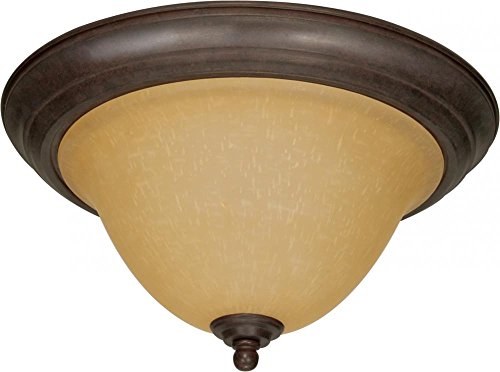 Image of NUVO 60 /1026 Two Light Flush Mount, Sonoma Bronze