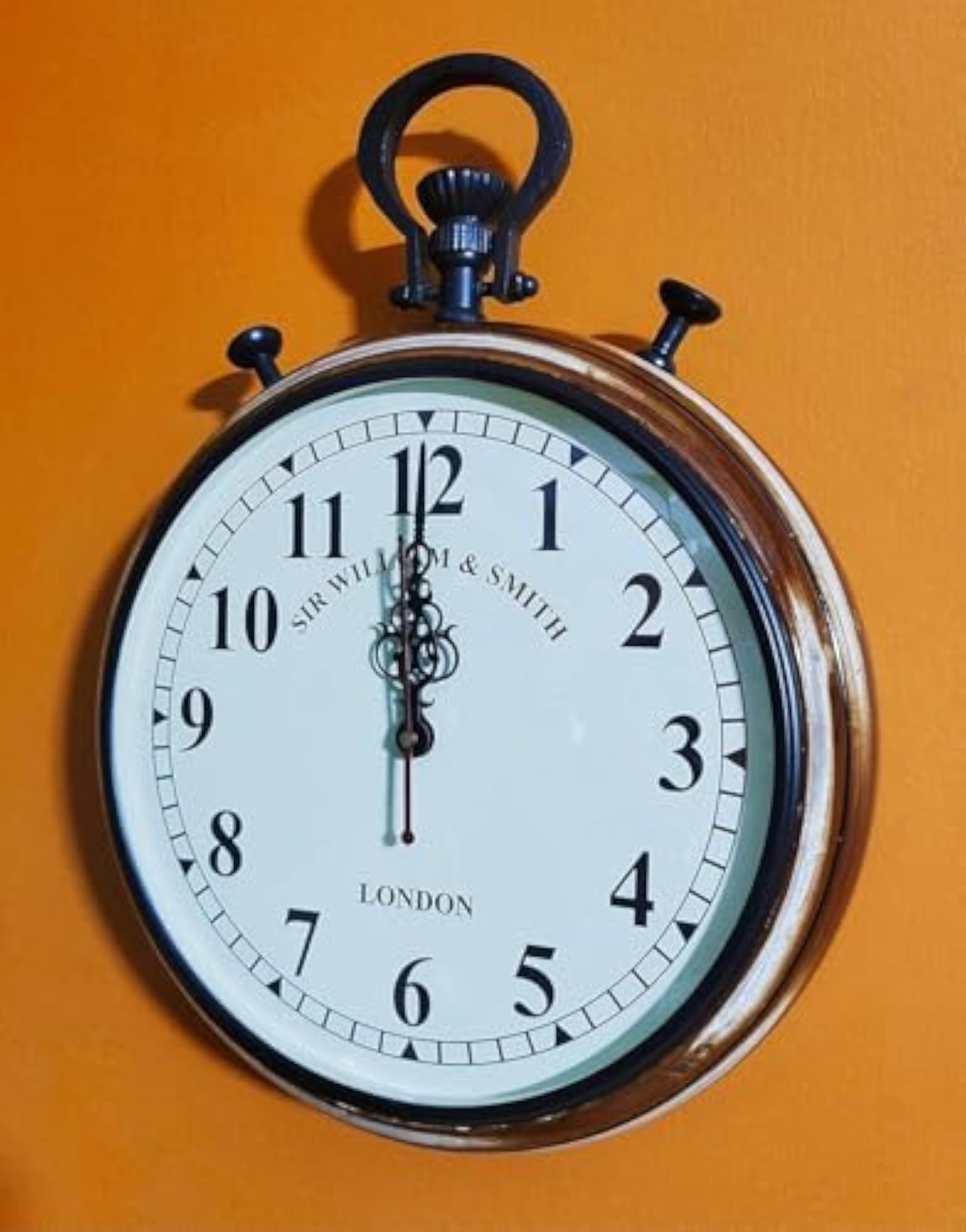 Vintage Pocket Watch Style Wall Clock, London Classic Design