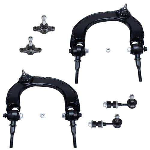 Image of Detroit Axle - 6pc Front End Suspension Kit for Hyundai Sonata XG300 XG350 Kia Magentis Optima Amanti, 2 Upper Control Arms w /Ball Joints 2 Lower Ball Joints 2 Sway Bar Links Replacement