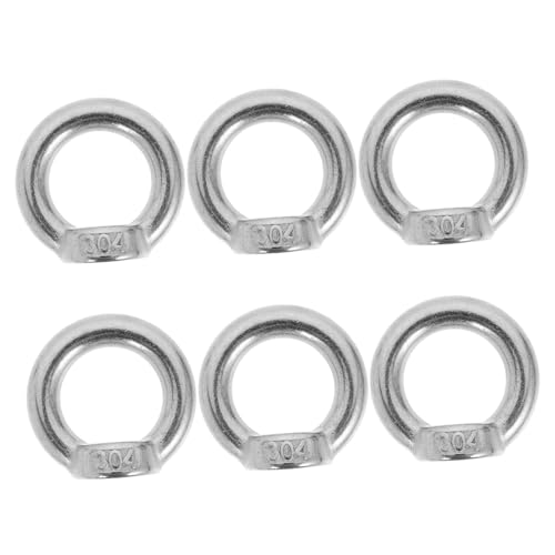 FUNOMOCYA 6 Pezzi Anello Di Ancoraggio Dado Ad Occhiello in Acciaio Inossidabile Accessorio Per Kayak Anelli Di Ancoraggio Filettati