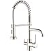 Suguword Grifo de agua potable de 3 vías para cocina de acero inoxidable, giratorio 360°, grifo de cocina 2 asas 3 en 1, grifo mezclador para filtro de agua, grifo de alta presión para cocina
