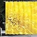 Ambesonne Yellow Shower Curtain, Vibrant Blooming Flower Close up Bridal Botanical Nature Picture for Summer Home Print, Cloth Fabric Bathroom Decor Set with Hooks, 69