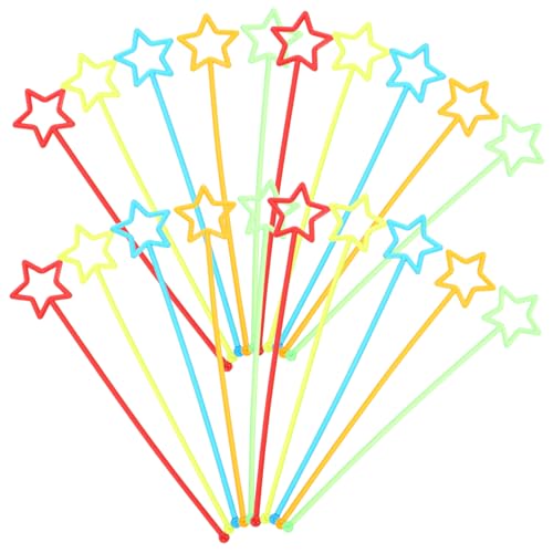 UTHCLO Colored Stirring Sticks Mixers for Drinks 30pcs Plastic Cocktail Swizzle Sticks Random Color