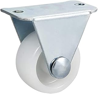 EuisdanAA Kółka samonastawne 1" Nylon z płytą górną 22LBS Pojemność na wózki meblowe Stół warsztatowy, biały(Ruedas giratorias de nailon de 1 pulgada con placa superior, capacidad de 22 libras para