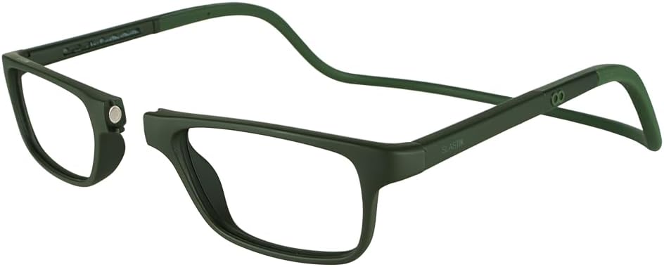 Clic Magnetic Reading Glasses for Men or Women, Soft Foldable Band, Computer Readers, Nashi (S-XL)