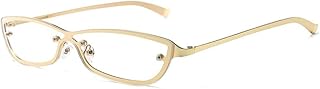 Gafas de sol para mujer, montura pequeña de metal, de lujo, de moda, monobloque, con lentes de mar