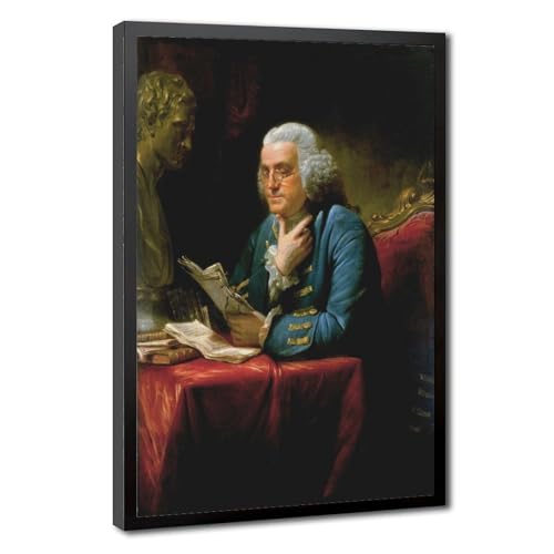 Toile Benjamin Franklin par David Martin : l'art historique pour sublimer votre bureau