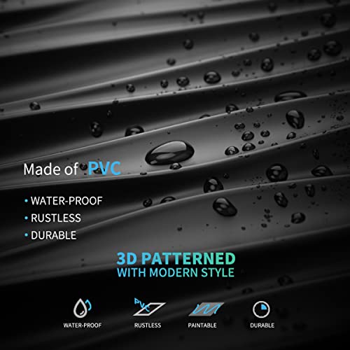 Art3D Black Large Pvc 3D Wall Panels For Interior Wall Décor, Drop Ceiling Tile 2X4, 3D Textured Wavy Wall Panels Decorative, Pack Of 6 Tiles(47.2"×23.6") #TOP4