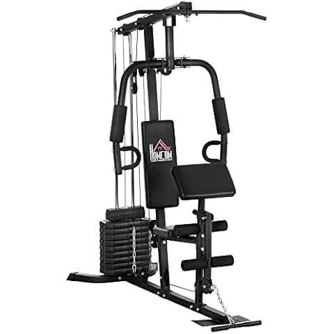 HOMCOM Multi Gym with 45kg Weight Stack Cover