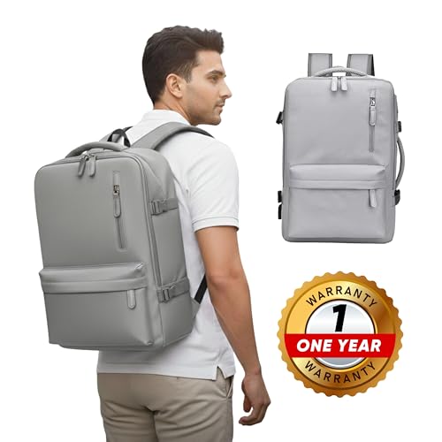 Image of KARRIER Expandable Laptop Backpack with Padded Compartment - Slim Water-Resistant Business Bag for Office, College, and Students - Professional Travel Daypack for Men & Women
