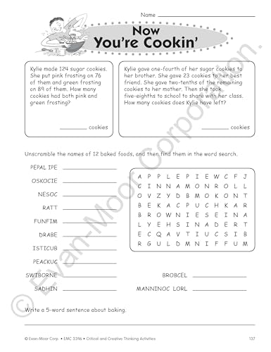 Evan-Moor Critical and Creative Thinking Activities Teacher's Book, Grade 6 - Image 7