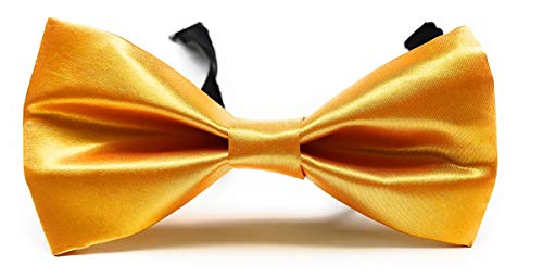 Image of JAGMOOLYA Products The Perfect Classic Satin Pre-Tied Bow Tie Formal Solid Tuxedo Bowtie Adjustable Length Many Colors and Styles Bow for Adults and Children