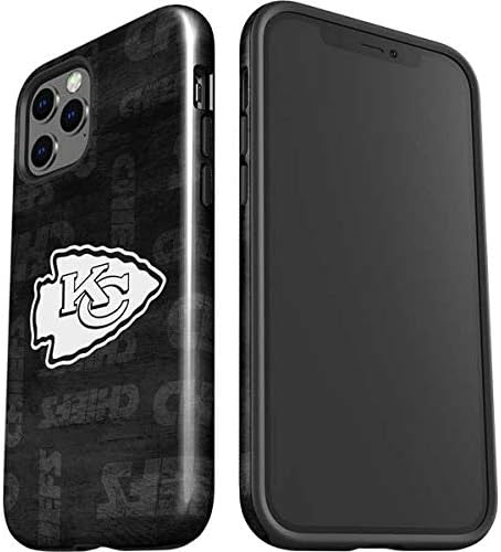 Skinit Impact Phone Case Compatible with iPhone 12 Pro Max - Officially Licensed NFL Kansas City Chiefs Black & White Design
