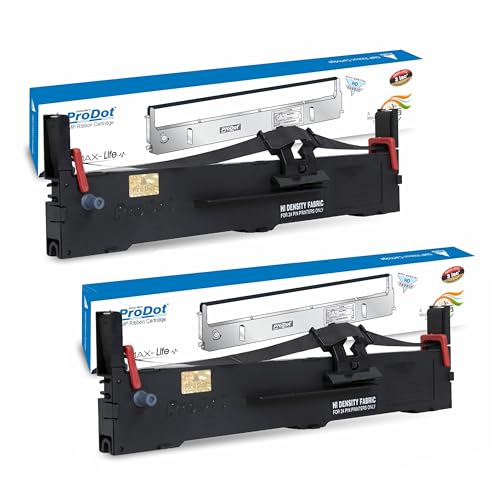 Image of ProDot ProSeries Ribbon Cartridge for Epson-LX /LQ-310 Dot Matrix Printer (Black, Pack of 2)