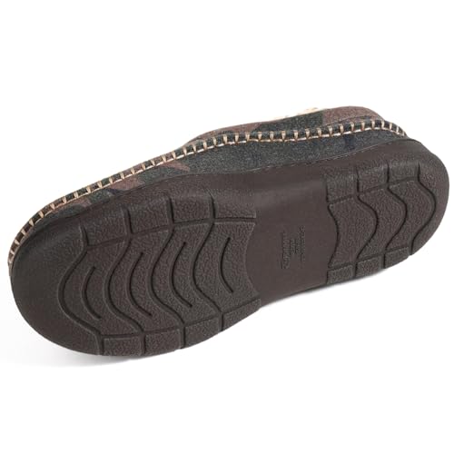 Image of Zigzagger Men's Slip On Moccasin Slippers Indoor Outdoor