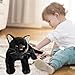 Imagen de peluche de Gato Negro Realista, Lindo Juguete Gato