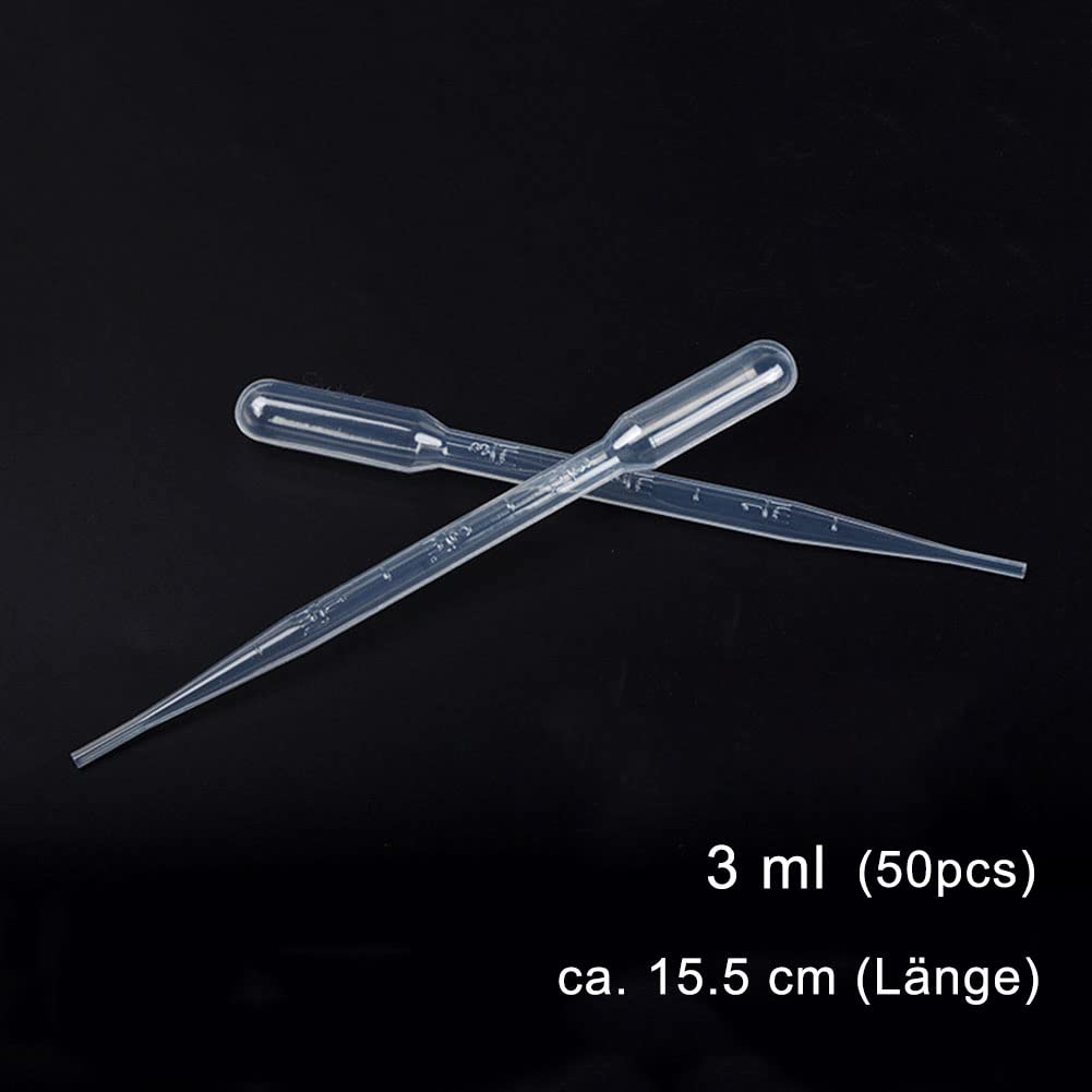 60 Stück 3ml/10ml Transferpipetten, Messpipette Wiederverwendbar Pipetten Einwegpipetten Durchscheinende Pipetten Dropper Kunststoff für Ätherische Öle, Wissenschaftliche Labors Acrylfarben.
