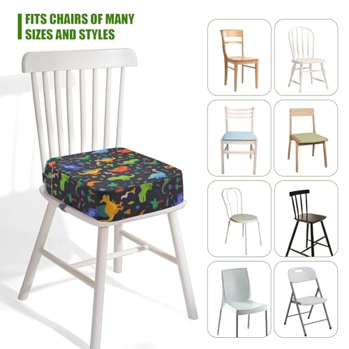 Miniatura 5 de Apexxus Silla Elevadora, Negra, Poliuretano, Portátil, Fácil De Limpiar, Funcionalidad Adicional, De 3.8 Pulgadas, Adecuada Para Comidas Para Niños Pequeños