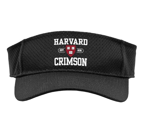 Harvard University Crimson | Official NCAA Merch | NCAFHRV03 Sport Sun Visor, Adult, One Size, Black
