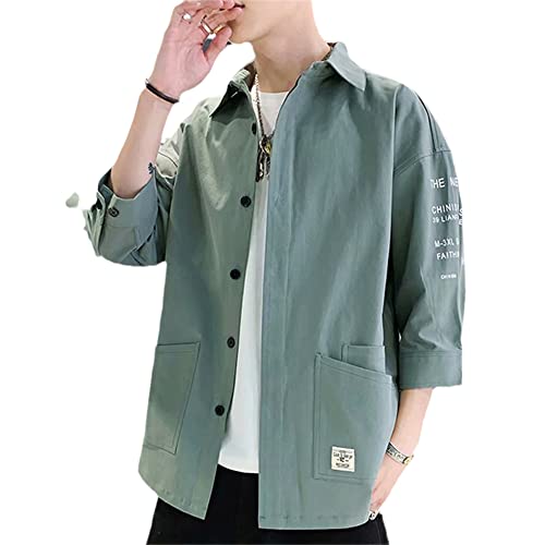 Shirts Men Handsome Streetwear Design Japanese Korean Summer All-Match Teens College Unisex Popular Ins s2 L
