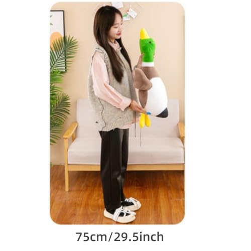 OUKEYI Stockente Plüsch, Ente Stofftiere, Stockente Plüsch, Ente Stofftiere, Stockente Baby Stuff Plüschtier (75 cm)
