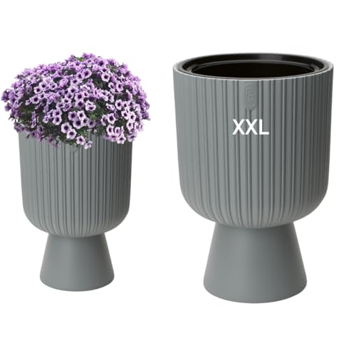 MELTOM Blumenkübel 3D Effekt Blumentopf mit Herausnehmbaren Einsatz...