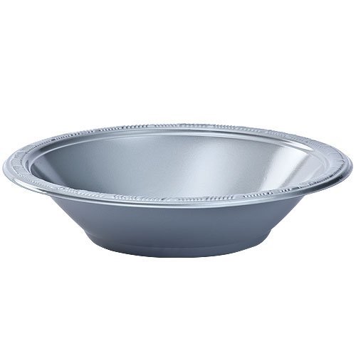 Hanna K. Signature 81820 12 Oz. Silver Plastic Bowl - 600 Per Case