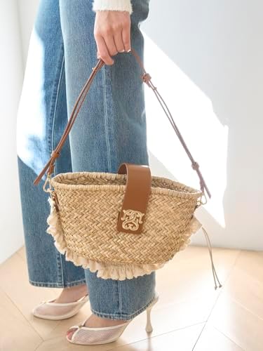 SNIDEL コットンショルダーブレードトートバッグ　ブラウン Snidel(スナイデル) ハンドバッグ／コットンショルダーブレードトート