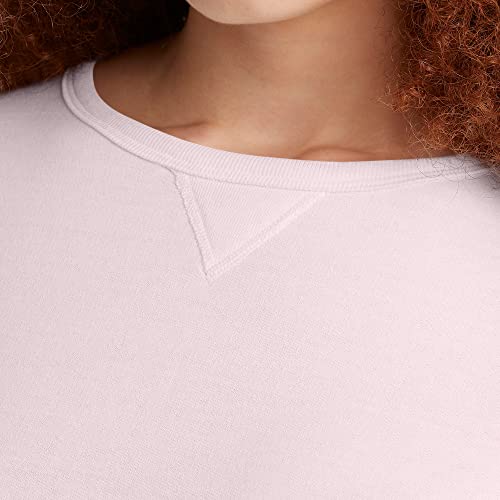 Hanes Women's Ecosmart Crewneck Sweatshirt, Pale Pink, L #TOP3