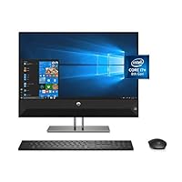 HP Pavilion 24-inch All-in-One Computer, Intel Core i7+8700T, 8 GB RAM and 16 GB Intel Optane memory, 1 TB hard drive, Windows 10 (24-xa0040, Black)
