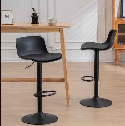 كرسي بار مرتفع قابل للتعديل مع مسند للقدمين - كرسي دوار عصري...