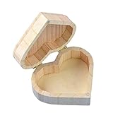 Nuevo y de alta calidad AYRSJCL Forma corazón en Caja de Madera de joyería Caja de Herramientas del Maquillaje del Regalo de Boda Organizador Anillo Pendientes Bin Organizador portátil Caja de Madera