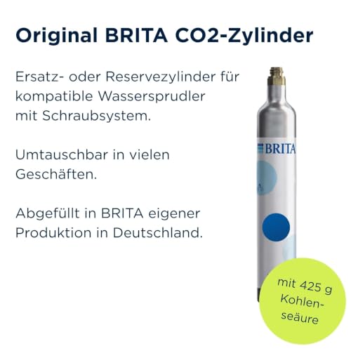 Foto von BRITA Universal CO2-Zylinder für Wassersprudler mit Schraubsystem, 4er Pack