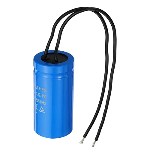 PATIKIL CD60 Funcionamiento Condensador, 100uF 250VAC 2 Cables 50/60Hz Motor Arranque Condensador para Aire Compresor Motor Comienza Funcionar