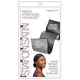 Stay On Satin Wrapping Scarf, Black