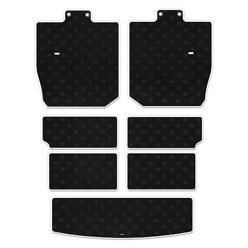 Hotfield スズキ 互換品 新型 ハスラー MR52S MR92S ラゲッジルームマット STDブラック ロック糸カラー:ホワイト