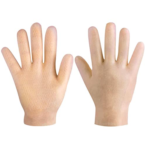 Rianpesn Guantes Hidratantes - SPA Lavables y Antideslizantes para la Noche para Mujeres Hidratantes - Dormir Guantes humectantes para Manos secas Cuidado Manos