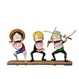 [YAYANA]ルフィ ゾロ サンジ フィギュア ABS&PVC塗装済み完成品 置物 台座あり 装飾品 軽量 萌えグッズ 可愛い 誕生日プレゼント 車飾り 人気 おもちゃ 卓上置物 (三人)