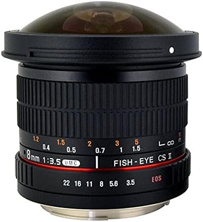 Rokinon HD8M-N 8mm f/3.5 HD Fisheye Lens with Auto Aperture Chip and Removable Hood for Nikon DSLR 8-8mm, Fixed-Non-Zoom Lens