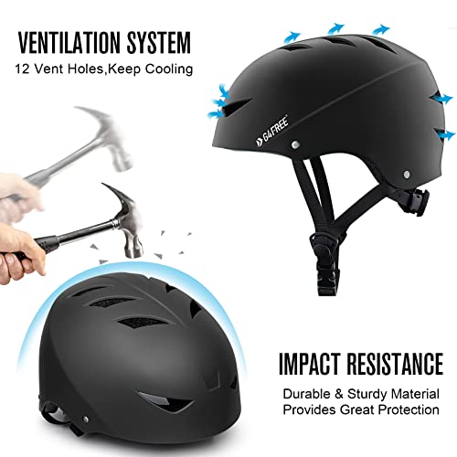 G4Free Skateboard Bike Helmets For Adults Kids Men Women Helmet Multi-Sports Scooter Roller Skate Inline Skating Rollerblading #TOP3