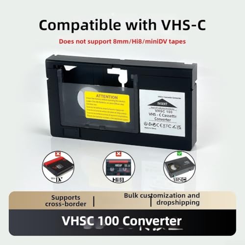 Adaptador VHS-C a VHS solucion para reproducir cintas antiguas en reproductor de casete 6